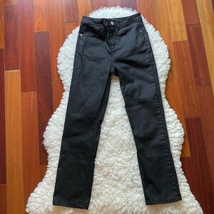 ZARA NWOT Black Pleather Like High Waist Skinny Pants Size 4